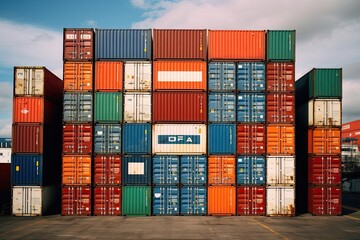 Fototapeta premium Modern System transportation and logistic import export , generative AI