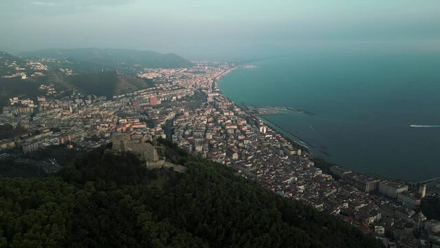 Aerial view of the city of Salerno