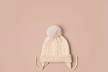 Cute baby warm hat for cold weather of fall and winter season. Newborn gifts for Christmas and baby shower, donation idea.