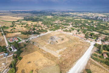 izonai antic city ruins with Zeus temple. Aizanoi ancient city in Cavdarhisar, Kutahya, Turkey.