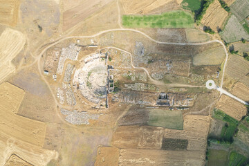 izonai antic city ruins with Zeus temple. Aizanoi ancient city in Cavdarhisar, Kutahya, Turkey.