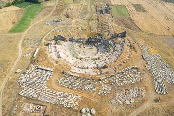 izonai antic city ruins with Zeus temple. Aizanoi ancient city in Cavdarhisar, Kutahya, Turkey.