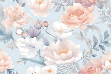 an artistic floral design with watercolor-style elements - AI Generative