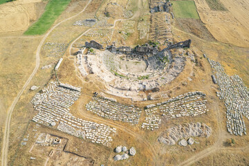 izonai antic city ruins with Zeus temple. Aizanoi ancient city in Cavdarhisar, Kutahya, Turkey.