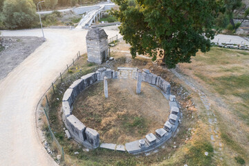 izonai antic city ruins with Zeus temple. Aizanoi ancient city in Cavdarhisar, Kutahya, Turkey.