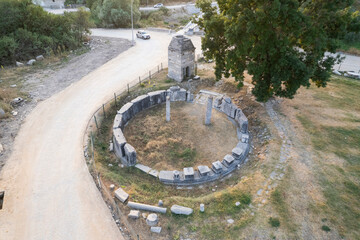 izonai antic city ruins with Zeus temple. Aizanoi ancient city in Cavdarhisar, Kutahya, Turkey.