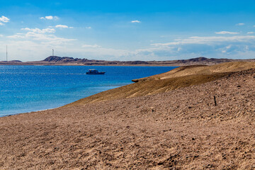 Landscape at Barrakuda bay. Ras Mohammed national park, Sinai peninsula, Egypt