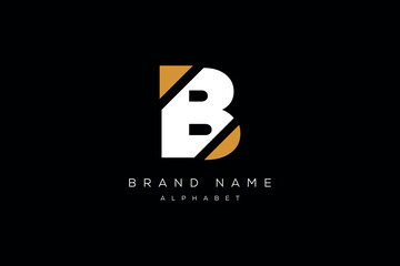 Premium Vector B Logo in two color variations. 