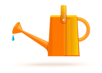 Garden watering can. Watering pot. Vector icon isolated on white © Oleksandra