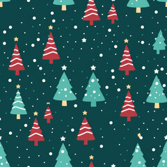 Obraz premium Christmas Tree theme background seamless