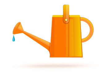 Garden watering can. Watering pot, icon isolated on white © Oleksandra