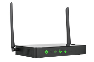 Wireless Internet Router, 3D rendering  isolated on transparent background
