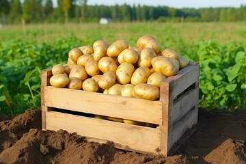 Farm Fresh Potatoes in a Field