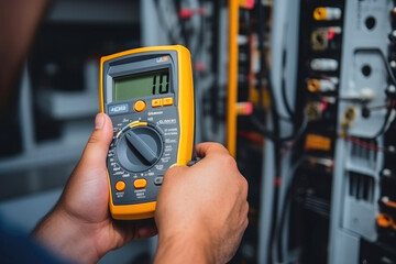 Professional Technician Analyzing Electrical Readings