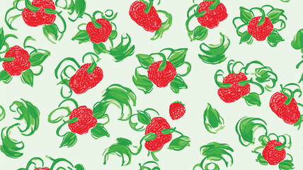 raspberry pattern. hand drawn raspberry pattern for textiles, fabrics, wallpapers, wrapping paper.