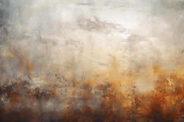 Verwitterter, sandfarbener Hintergrund – Eine alte Mauer mit texturierter Wandstruktur in warmen Erdtönen. - obrazy, fototapety, plakaty