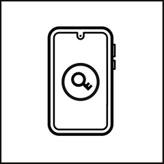 Locked phone, password, pin, unlock - vector icon