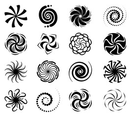 Mesmerizing Set Of Black Spirals, Gracefully Intertwining, Evoking A Sense Of Infinite Depth And Mystery Enigmatic Curve