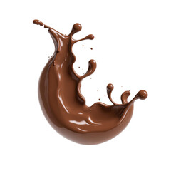 isolated chocolate Splash on white background