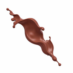 isolated chocolate Splash on white background