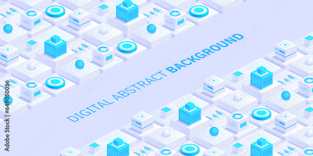 Poster future technology digital abstract background concept digital cyberspace and data network quantum co