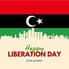 Premium Vector | Libya liberation day illustration design