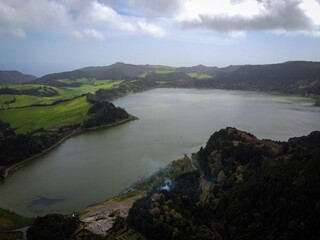 Lake of Furnas panoramic view, Sao Miguel, Azores