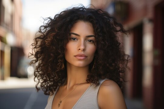 Alejandra, a Latina woman, fearlessly confronts the structures of patriarchy both within her community and in wider society. Her warm brown skin, thick black curls, and striking eyes are