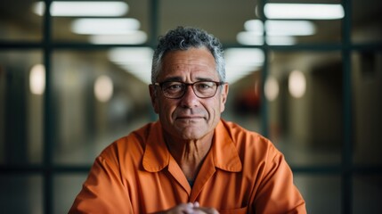 Obraz premium A seasoned politician with greying hair and glasses perched on the tip of his nose advocates for a host of criminal justice reform measures investing in community relations and the abolition