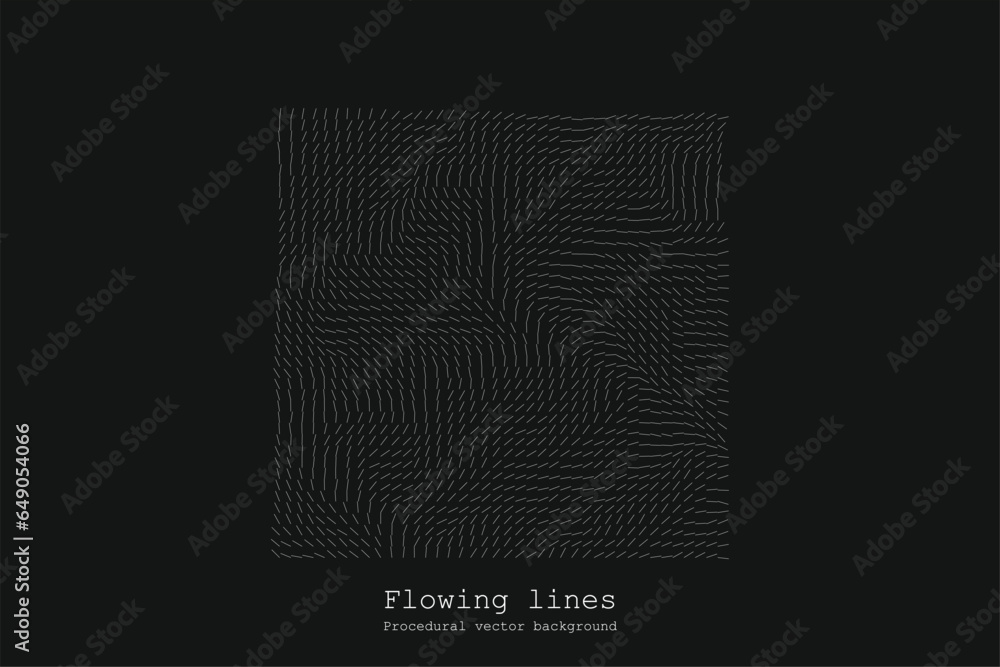 Poster abstract line matrix pattern. noise flow dynamic.