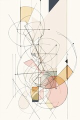 Abstract art of geometric shapes 