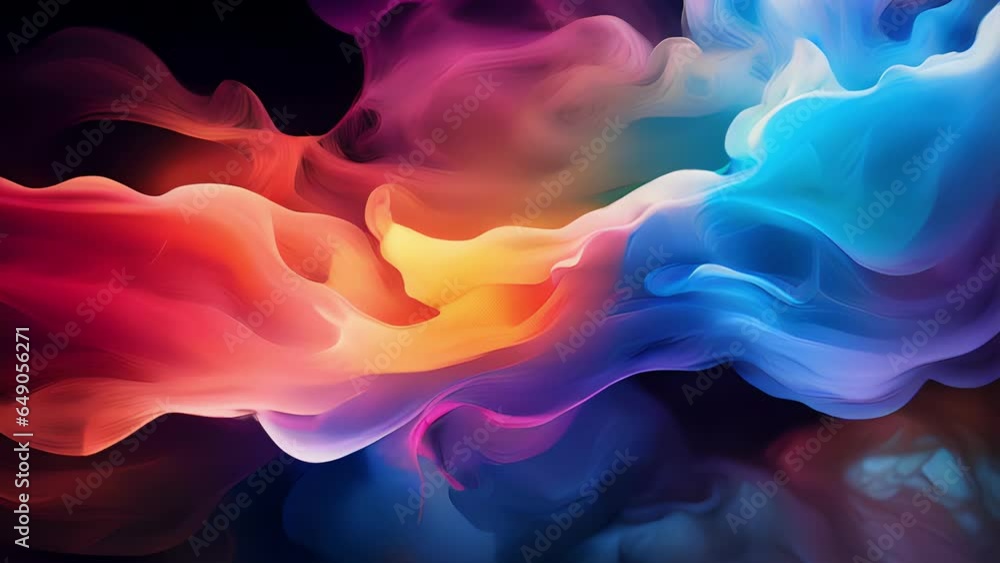 Poster witness vibrant oscillations that breathe life into the screen in this abstract video. colors pulsat