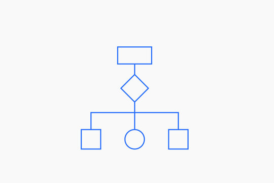 Geometric internet data share illustration in flat style design. Vector illustration. 