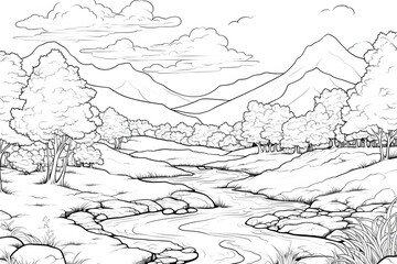 Fototapeta premium Coloring illustration