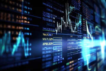 Stock market trading index technology background map