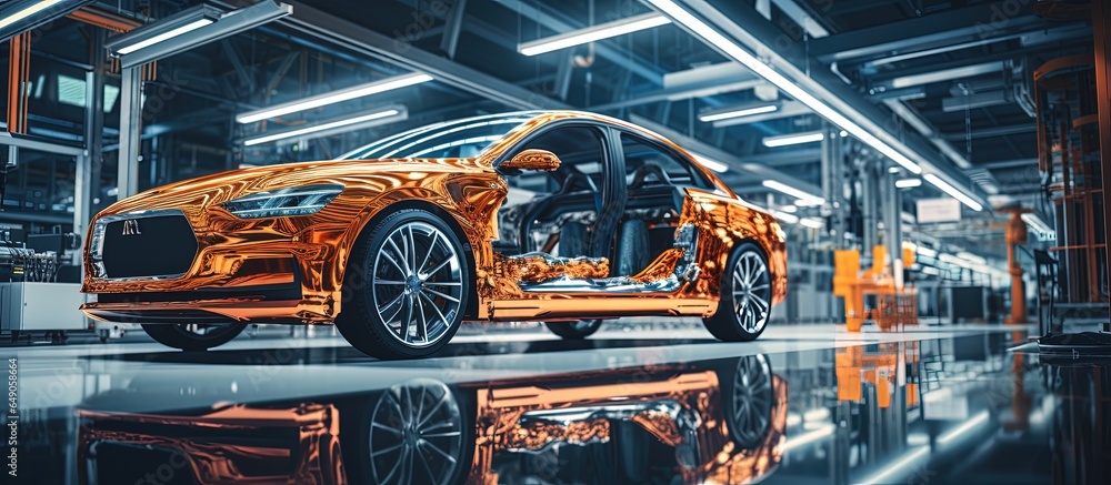 Poster car maker with copyspace for text