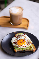 Avocado Toast with Sunny-Side Up Egg