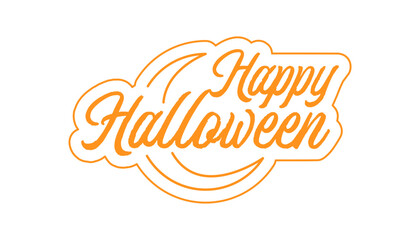Happy Halloween lettering design. 