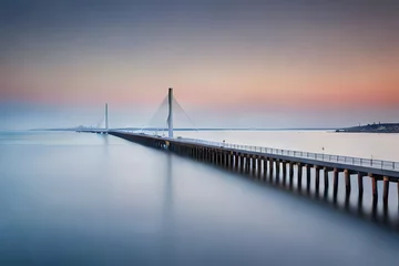 Fototapeten bridge in the fog © creative studio
