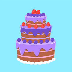 Illustration of a birthday cake 