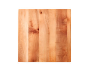 Top view butcher block isolated on transparent background, AI