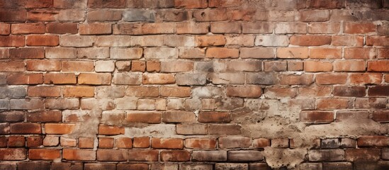 Close up of a vintage brick wall background