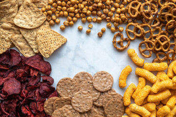 Fototapeta premium Healthy plant based snacks made with vegetables and gluten free options