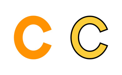 Copyright icon set for web and mobile app. copyright sign and symbol