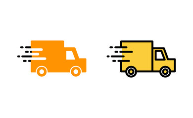 Delivery truck icon set for web and mobile app. Delivery truck sign and symbol. Shipping fast delivery icon