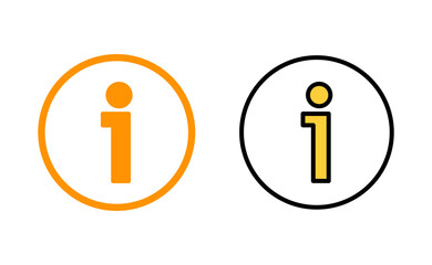 Information sign icon set for web and mobile app. about us sign and symbol. question mark icon