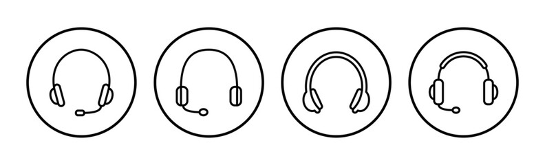 Headphone icon vector. headphones earphones icon. headset