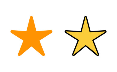 Star Icon set for web and mobile app. rating sign and symbol. favourite star icon