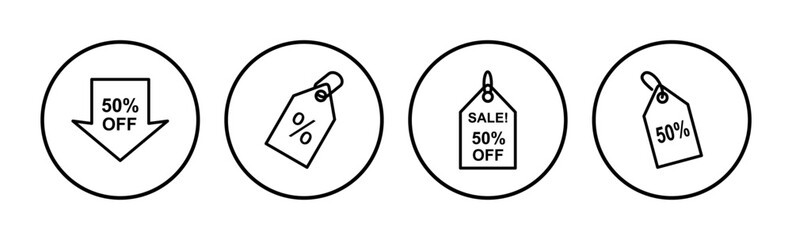 Discount icon vector. shopping tags. percentage icon