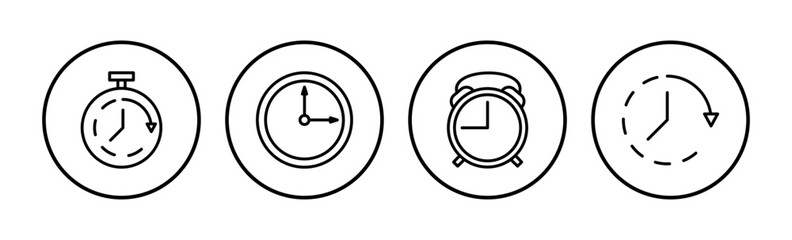 Clock icon. Time icon vector. Clock icon in trendy flat style isolated